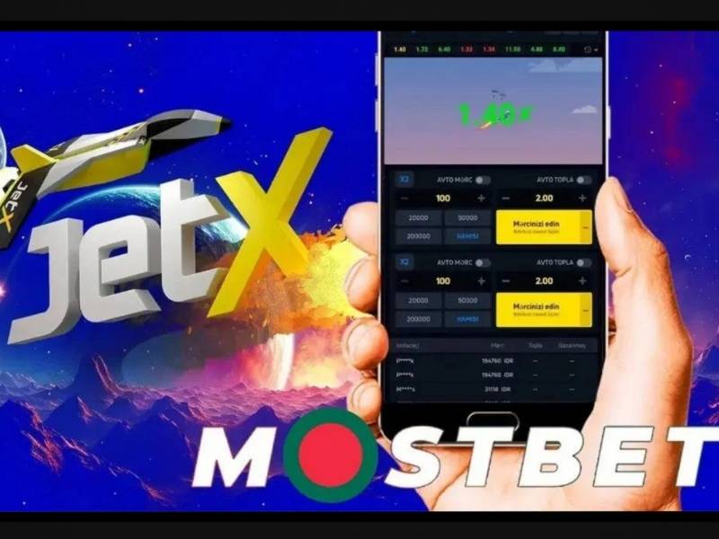 Jogo JetX através da aplicação móvel Mostbet