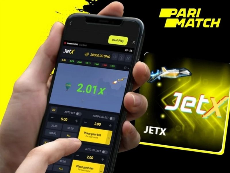  Parimatch mobil uygulaması üzerinden JetX oyunu